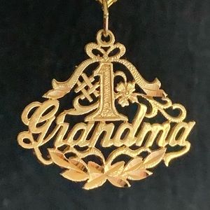 14k #1 Grandma Charm Pendant